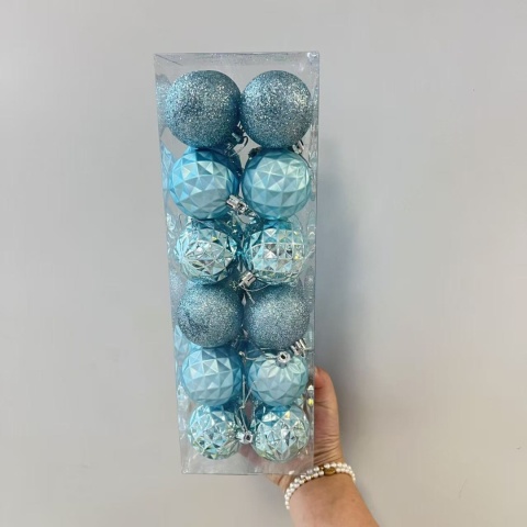 Zestaw ozdób, bombek choinkowych