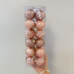 Zestaw ozdób, bombek choinkowych