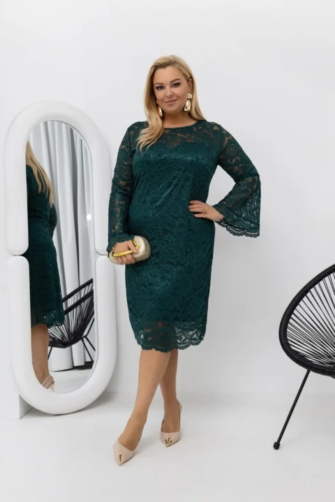 Elegancka koronkowa sukienka plus size BELLIS