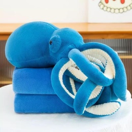 Maskotka, pluszowa zabawka z ukrytym kocem z mikrofibry