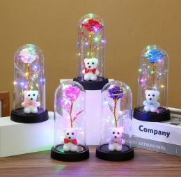 Róża w szklanej kopule - Walentynki