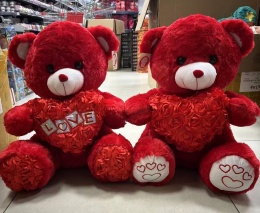 Miś pluszowy z sercem - Walentynki