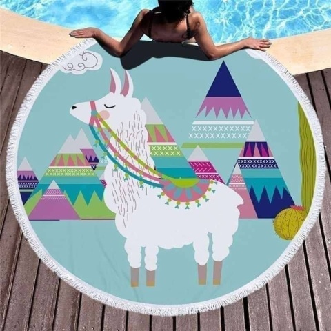 Okrągły ręcznik plażowy