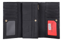 Duży portfel damski czarny lakier model: 045-2 motyl Angela Moretti