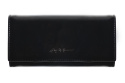 Duży portfel damski czarny mat model: 176A M black Angela Moretti