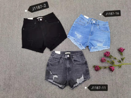 Krótkie jeansowe spodenki damskie marki REDSEVENTY model: J1187-11