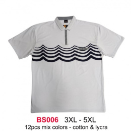 Męska koszulka POLO - t-shirt bawełniany z lycrą BIG SIZE model: BS006