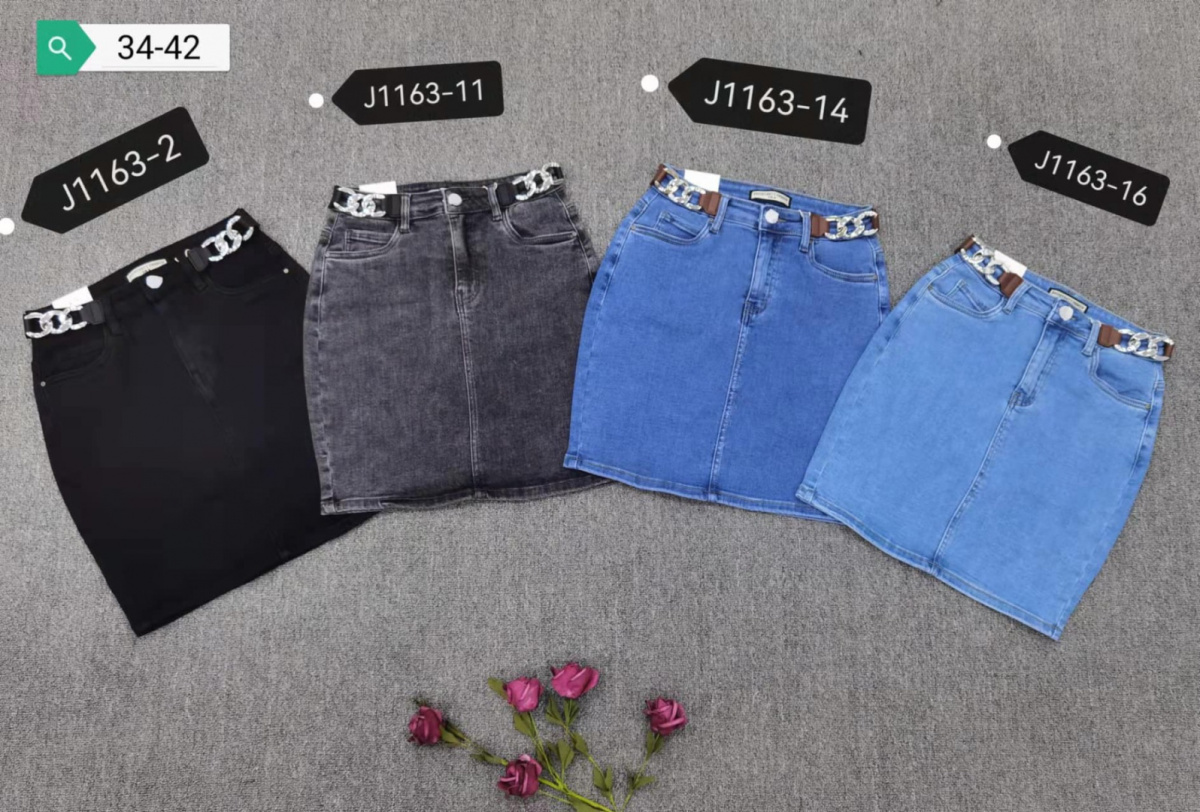 Spódnica jeansowa damska marki REDSEVENTY model: J1163-16
