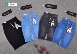 Spódnica jeansowa damska marki REDSEVENTY model: J1175-2