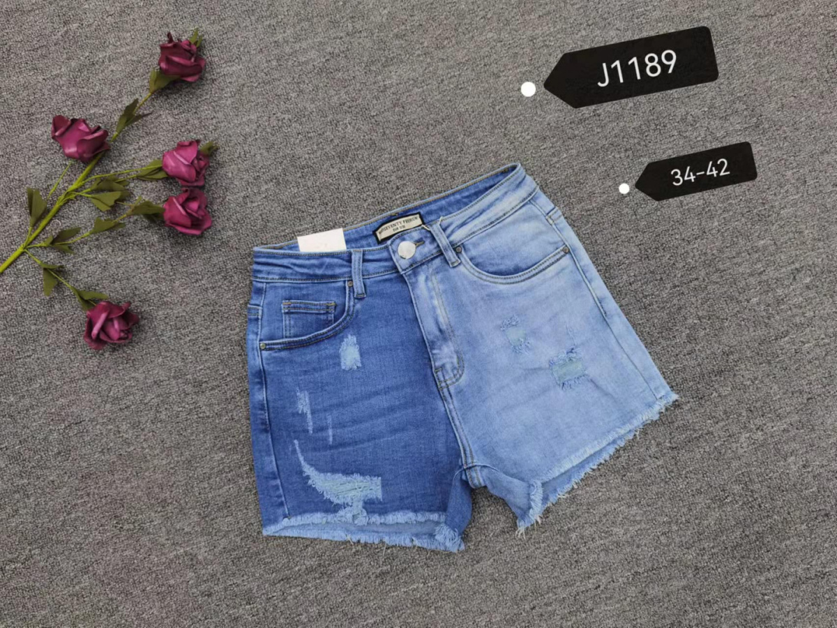 Krótkie jeansowe spodenki damskie marki REDSEVENTY model: J1189