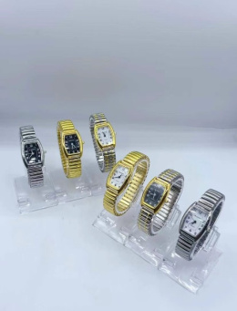 Elegancki zegarek damski na metalowej, elastycznej bransolecie model: S-19