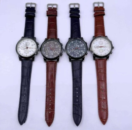 Luksusowy zegarek męski - skórzany pasek model: 2304