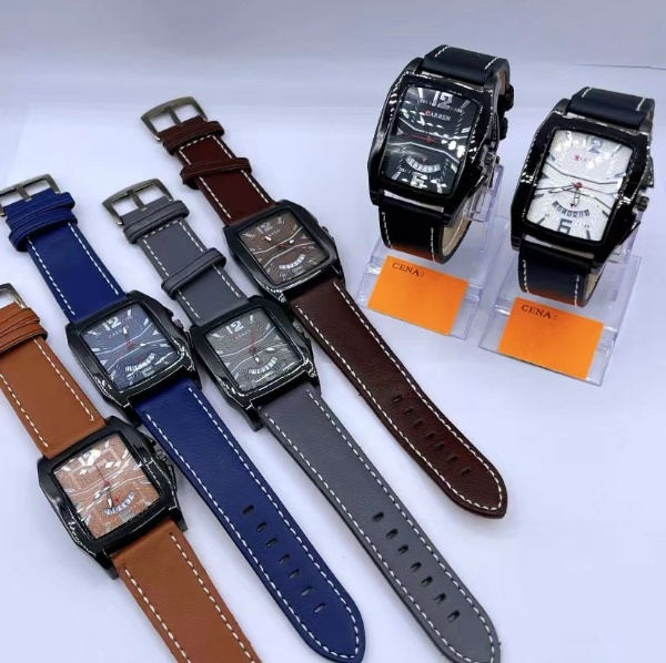 Luksusowy zegarek męski - skórzany pasek model: 5806